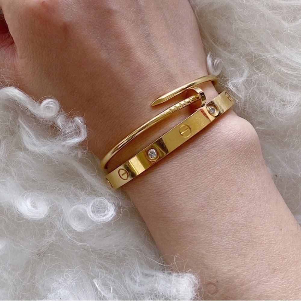 🌟New Gold Plated Stainless Steel Love Bracelet Bangle With Screwdriver - Picture 11 of 12